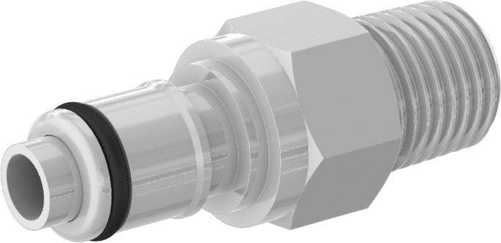 Yiyecek ve İçecek için Hızlı Bağlantı Kesme Boru Bağlantısı, Kapatma Valfli Plug, 1/4 Bağlantı Boyutu x 1/4 NPT Erkek