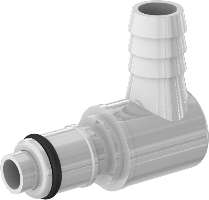 Yiyecek ve İçecek için Hızlı Bağlantı Kesme Boru Bağlantısı, Kapatma Valfli Dirsek Tapa, 1/4 Kaplin, 3/8" Çıkıntılı Boru için
