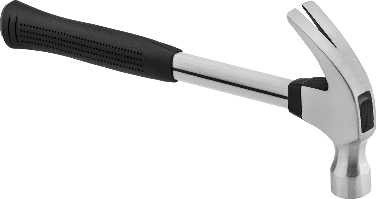 Çivi Çakma Çekici, Kavisli Pençe ve Fiberglas Sap ile, Pürüzsüz Yüzey, 20 oz.