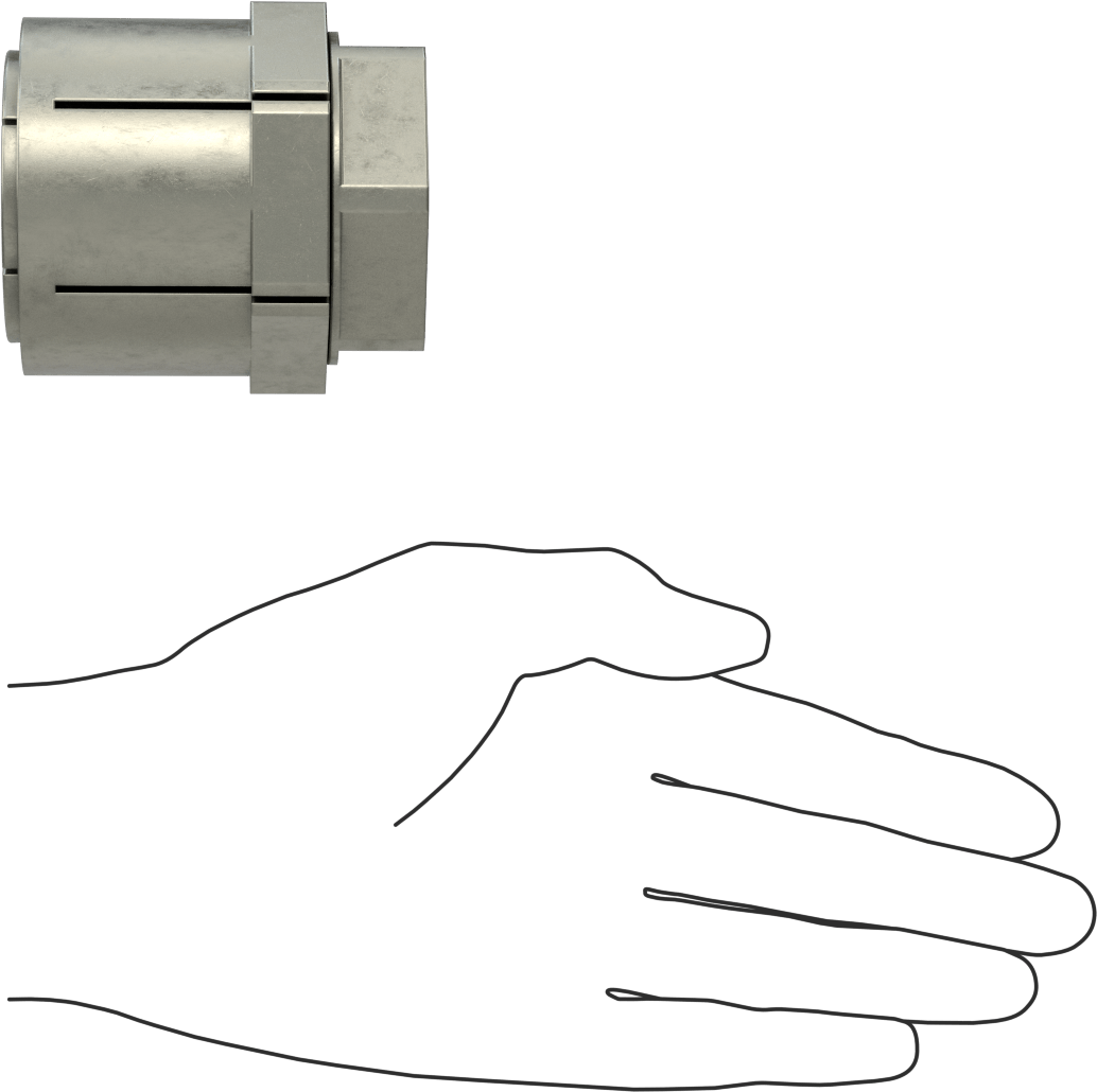 Çelik Hızlı Kavrama Vidalı Kelepçe Burcu, 1-1/2" Mil Çapı için, 2-3/8" OD