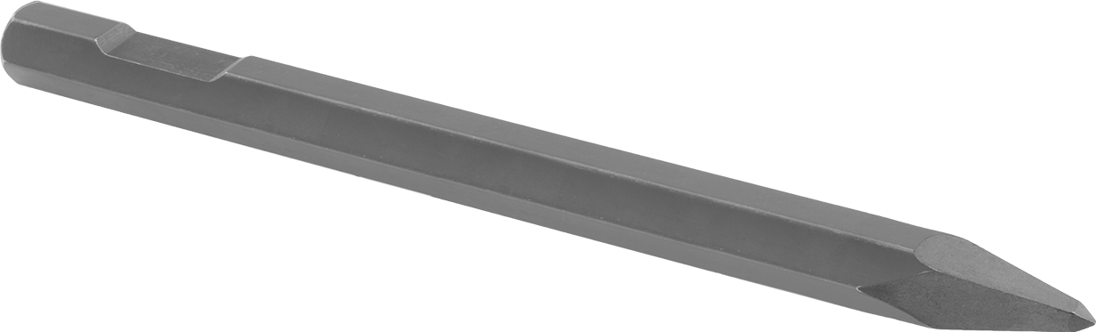 Yıkım Çekiçleri için Altıgen Şaftlı Keski Ucu, 1/8" Geniş Uçlu Bıçak, 12 inç Toplam Uzunluk