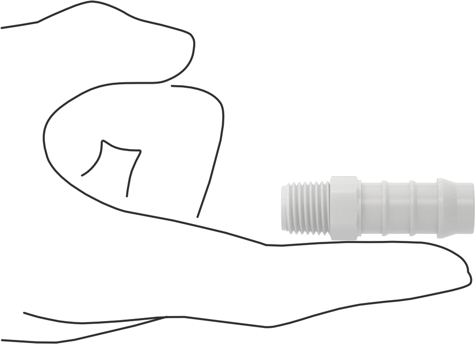 Kimyasallara Dayanıklı PVDF Hortum Bağlantı Elemanı, Düz Adaptör, 1/2" Hortum İç Çapı için, 1/4 NPT Erkek