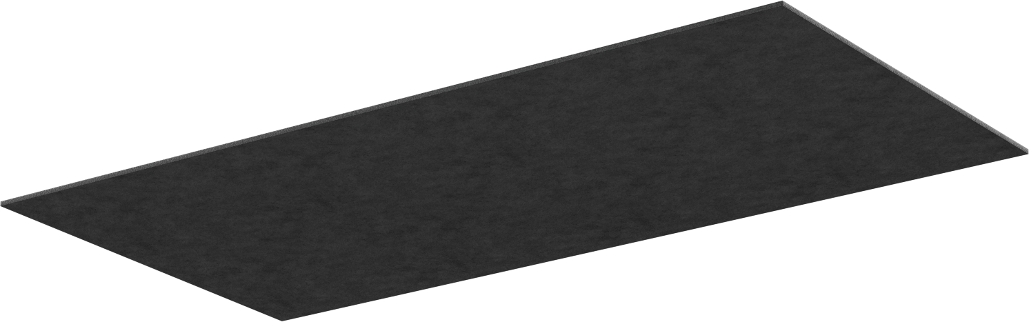 Ağır Makineler için Titreşim Sönümleyici Ped, 12“ Uzunluk x 24” Genişlik x 1/8" Kalınlık