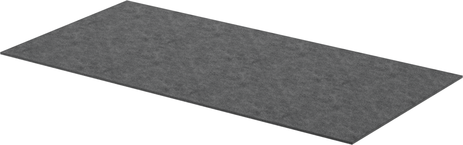 Ağır Makineler için Titreşim Sönümleyici Ped, 12“ Uzunluk x 24” Genişlik x 1/8" Kalınlık