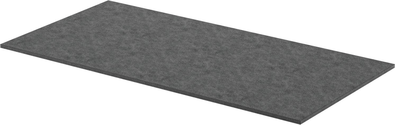 Ağır Makineler için Titreşim Sönümleyici Ped, 12“ Uzunluk x 24” Genişlik x 1/4" Kalınlık