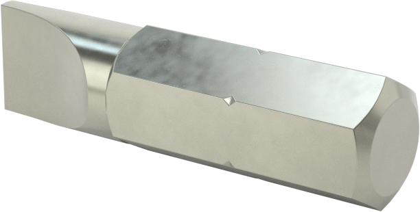 Sıkı Boşluklu Uç, 1/4" Yivli, 1/4" Altıgen Şaft, 3/8" Mil Uzunluğu