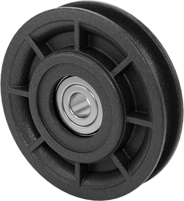 Avara Kasnağı, 3/8" Çaplı Yuvarlak Kayış için, 3.1" OD, 3/8" Mil Çapı