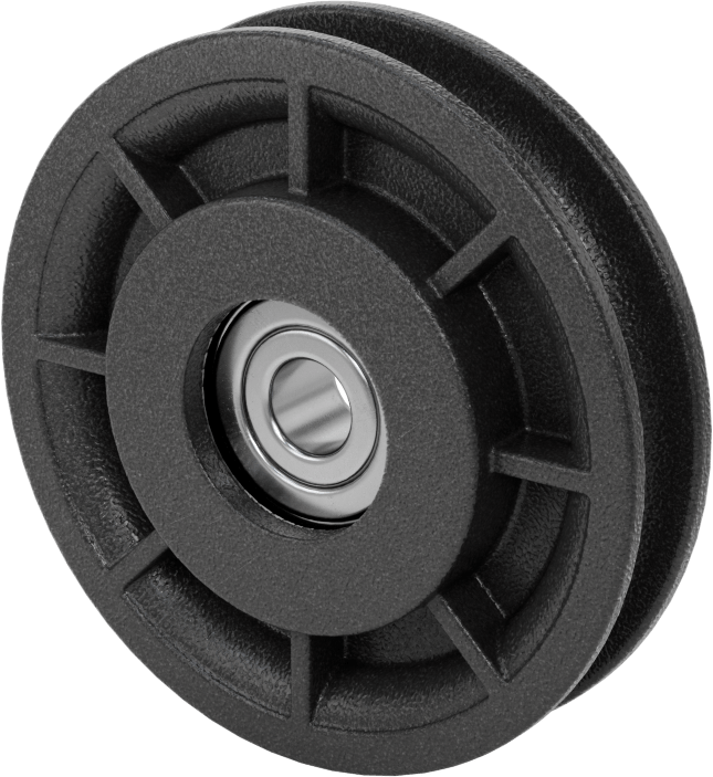 Avara Kasnağı, 3/8" Çaplı Yuvarlak Kayış için, 3.1" OD, 3/8" Mil Çapı