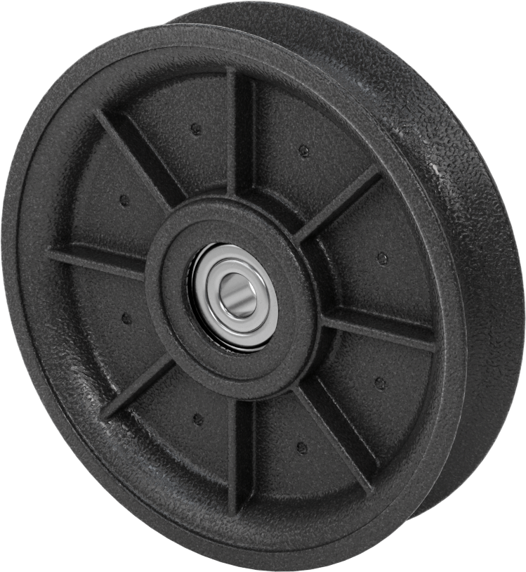 Avara Kasnağı, 11/16" Çaplı Yuvarlak Kayış için, 4.8" OD, 3/8" Mil Çapı