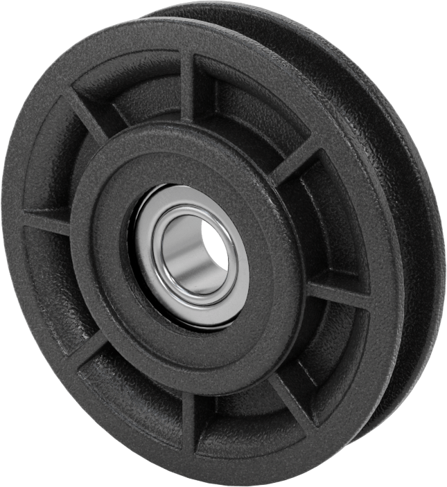 Avara Kasnağı, 3/8" Çaplı Yuvarlak Kayış için, 3.1" OD, 1/2" Mil Çapı için