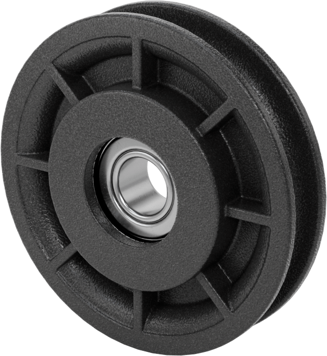 Avara Kasnağı, 3/8" Çaplı Yuvarlak Kayış için, 3.1" OD, 1/2" Mil Çapı için