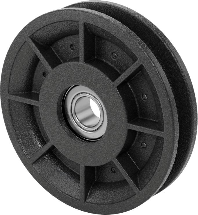 Avara Kasnağı, 3/8" Çaplı Yuvarlak Kayış için, 3.5" OD, 1/2" Mil Çapı için