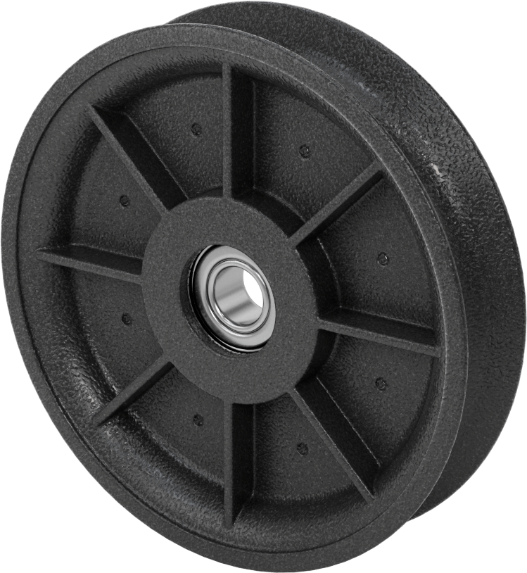 Avara Kasnağı, 11/16" Çaplı Yuvarlak Kayış için, 4.8" OD, 1/2" Mil Çapı için