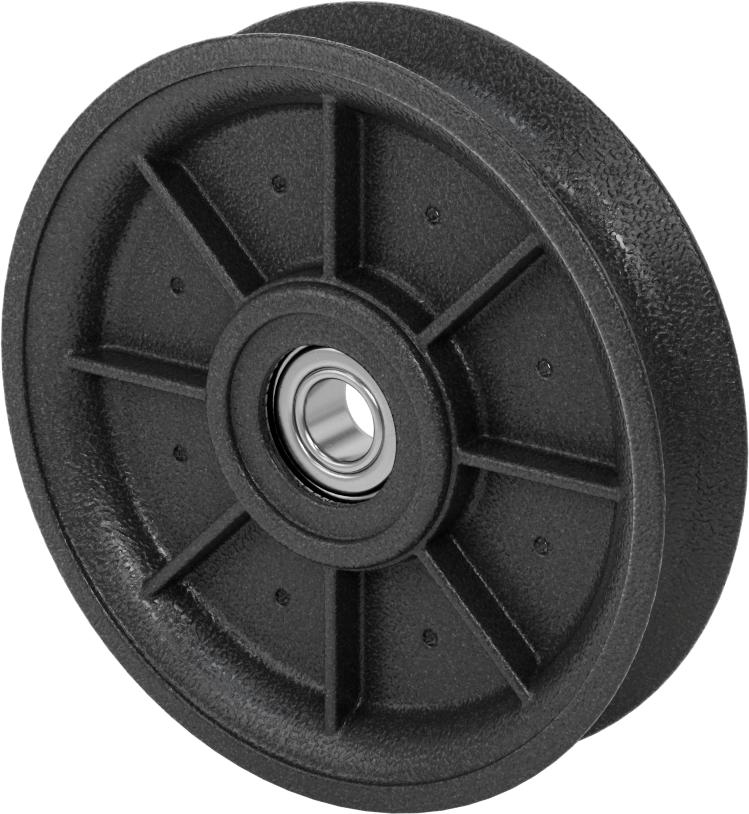 Avara Kasnağı, 11/16" Çaplı Yuvarlak Kayış için, 4.8" OD, 1/2" Mil Çapı için