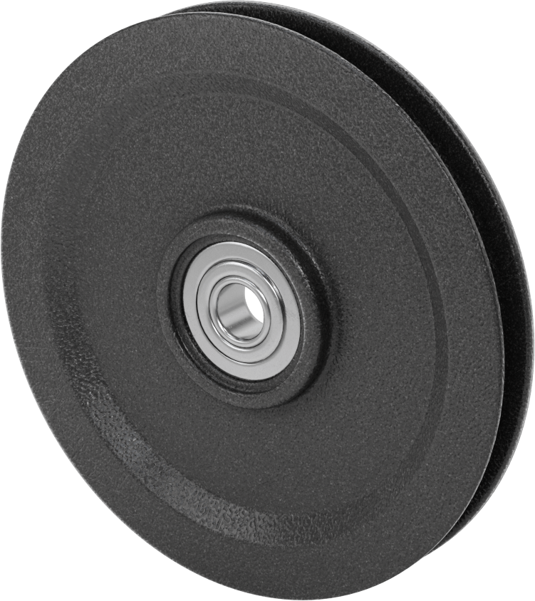 Avara Kasnağı, 3/8" Çaplı Yuvarlak Kayış için, 5.5" OD, 1/2" Mil Çapı için