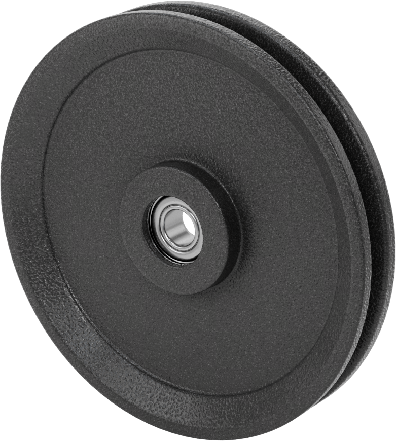 Avara Kasnağı, 1/4" Çaplı Yuvarlak Kayış için, 6" OD, 1/2" Mil Çapı için