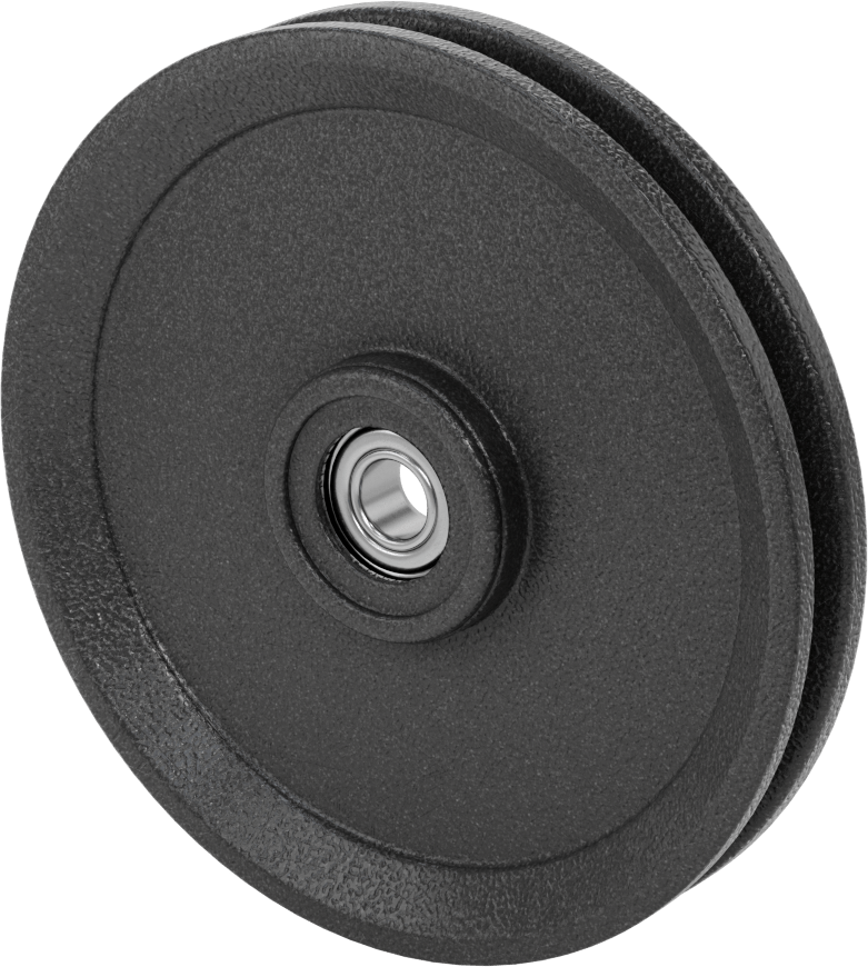 Avara Kasnağı, 1/4" Çaplı Yuvarlak Kayış için, 6" OD, 1/2" Mil Çapı için