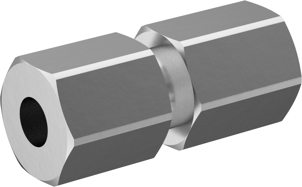 Titreşime Dayanıklı Sıkıştırma Bağlantısı, 6 mm Boru Dış Çapı için Düz Adaptör, M10 x 1 mm Dişi