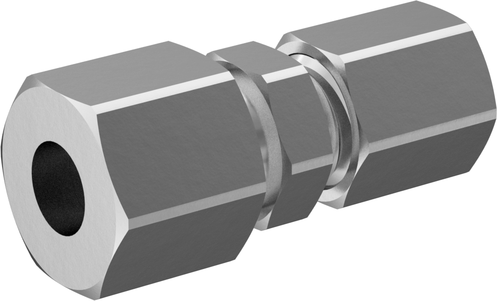 Titreşime Dayanıklı Sıkıştırma Bağlantısı, 8 mm x 6 mm Boru Dış Çapı için Düz Redüktör