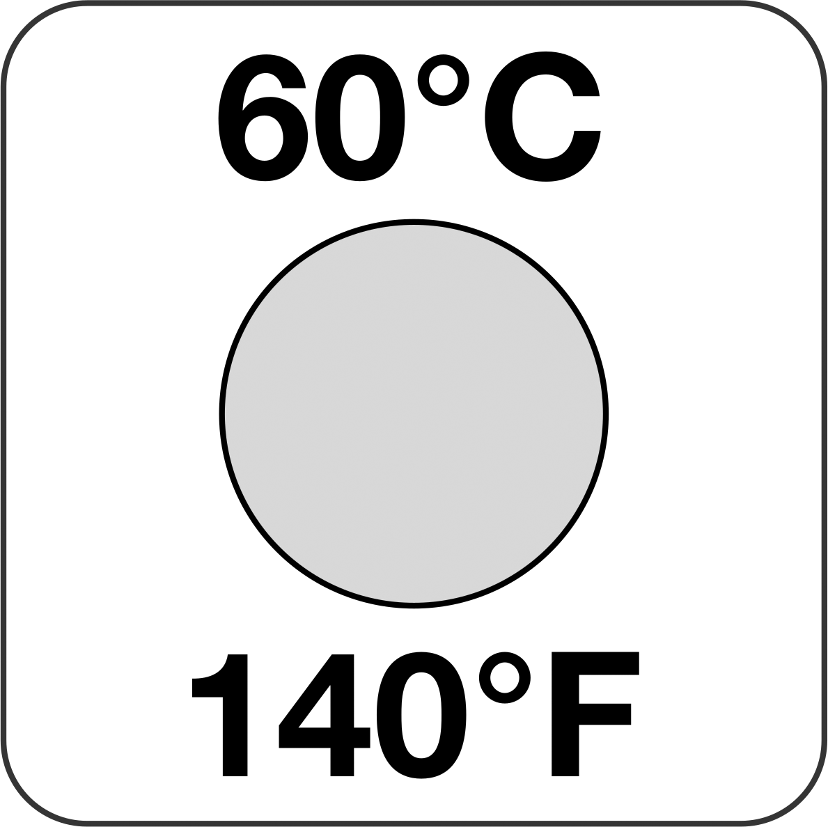Tek Noktalı Sıcaklık Gösterge Etiketi, Tek Kullanımlık, 140°F