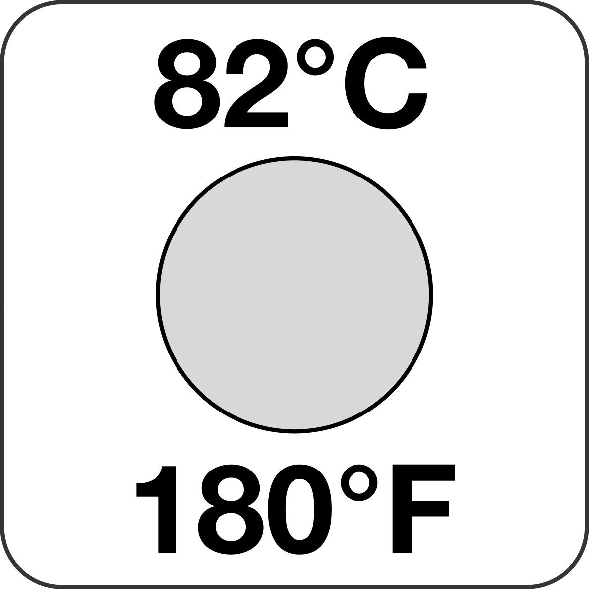 Tek Noktalı Sıcaklık Gösterge Etiketi, Tek Kullanımlık, 180°F