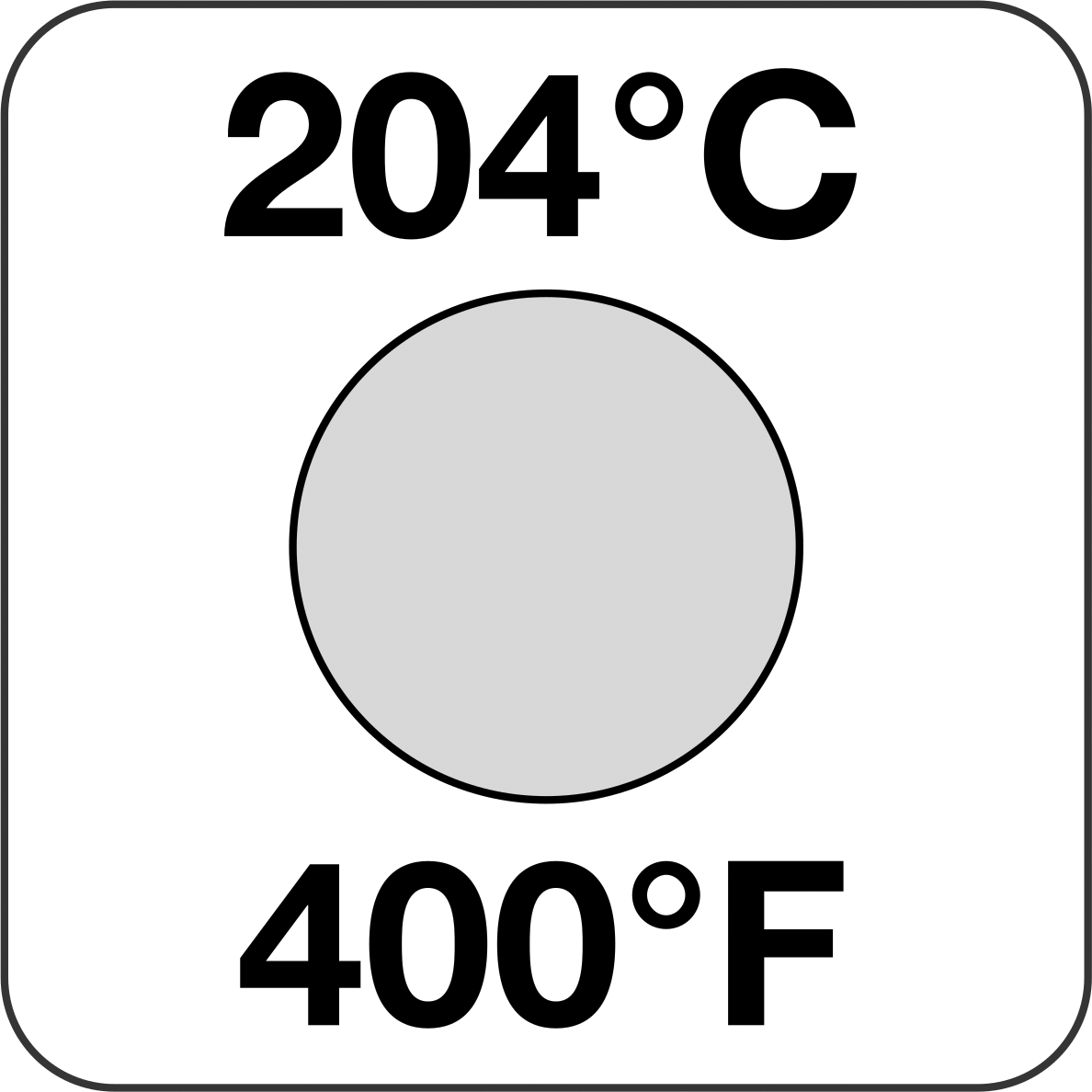 Tek Noktalı Sıcaklık Gösterge Etiketi, Tek Kullanımlık, 400°F