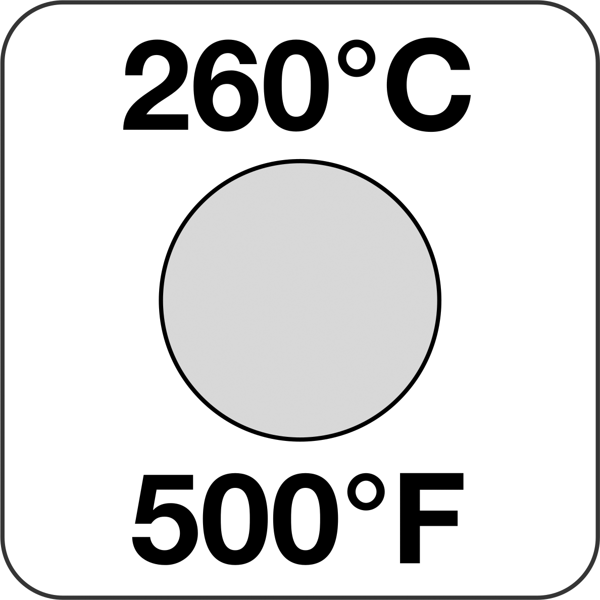 Tek Noktalı Sıcaklık Gösterge Etiketi, Tek Kullanımlık, 500°F