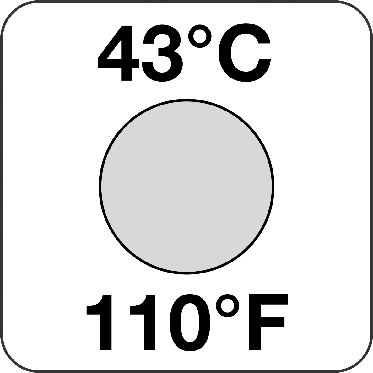 Tek Noktalı Sıcaklık Gösterge Etiketi, Tek Kullanımlık, 110°F