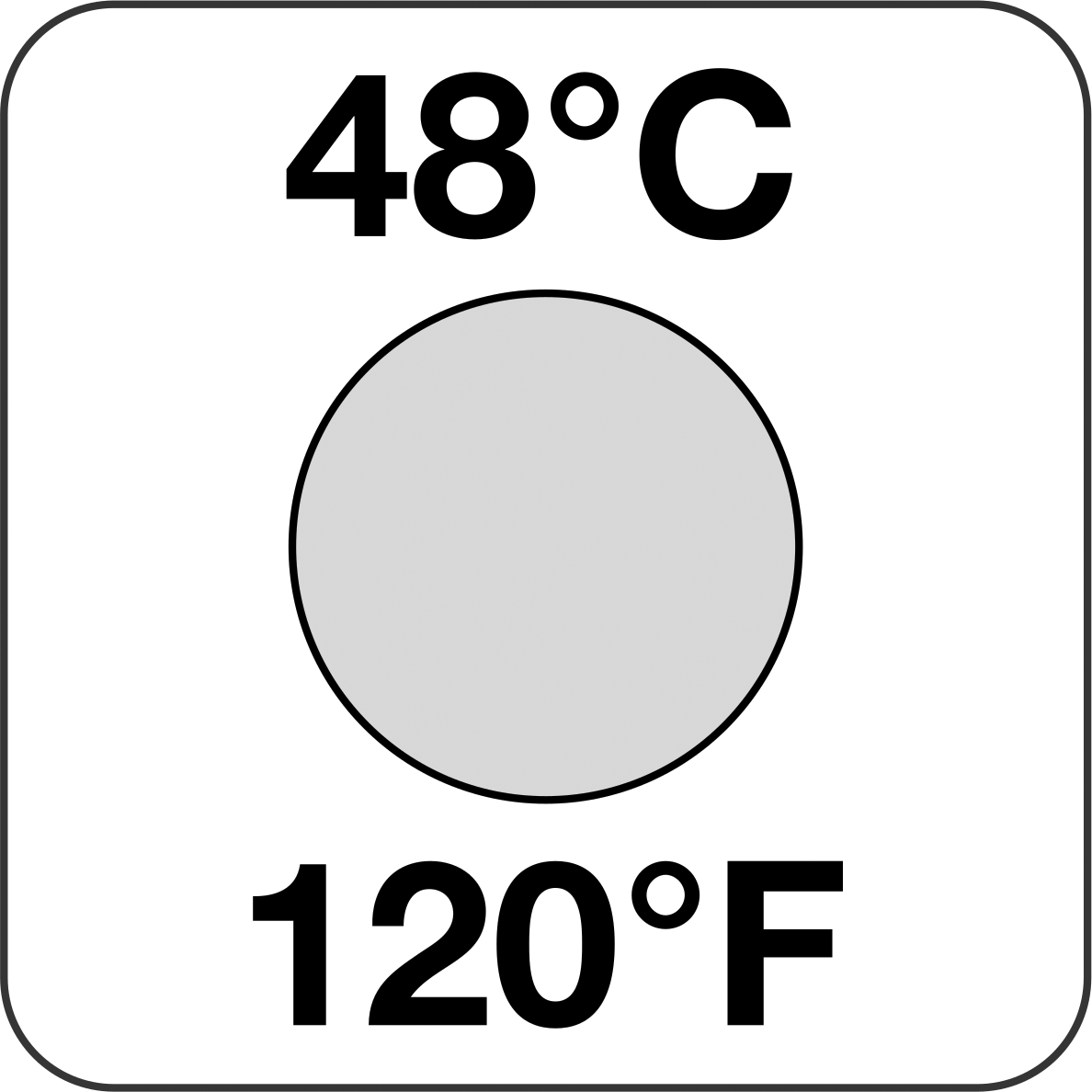 Tek Noktalı Sıcaklık Gösterge Etiketi, Tek Kullanımlık, 120°F