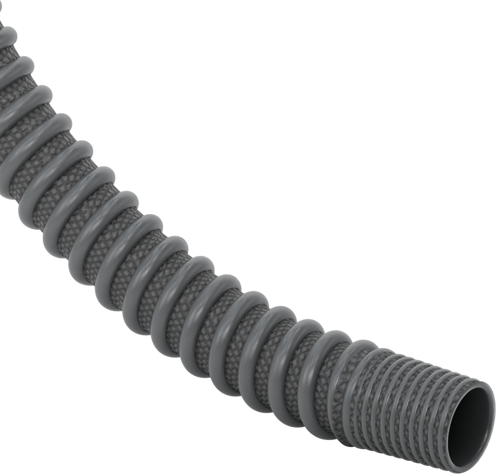 Sıvılar için Aşınmaya Dayanıklı Kanal Hortumu, Siyah, 2" ID, 2-1/2" OD, 10 Fit Uzunluk
