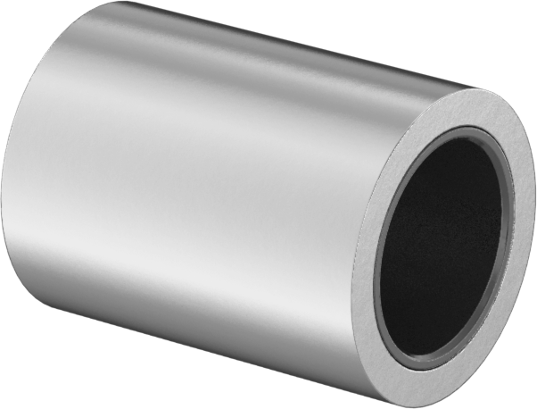 Kuru Çalışmalı Metal Takviyeli PTFE Kovanlı Rulman, Alüminyum Kabuklu, 1/4" Mil Çapı için
