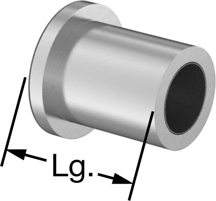 Kuru Çalışmalı Metal Takviyeli PTFE Kovanlı Rulman, Alüminyum Kabuklu, Flanşlı, 1/4" Mil Çapı için