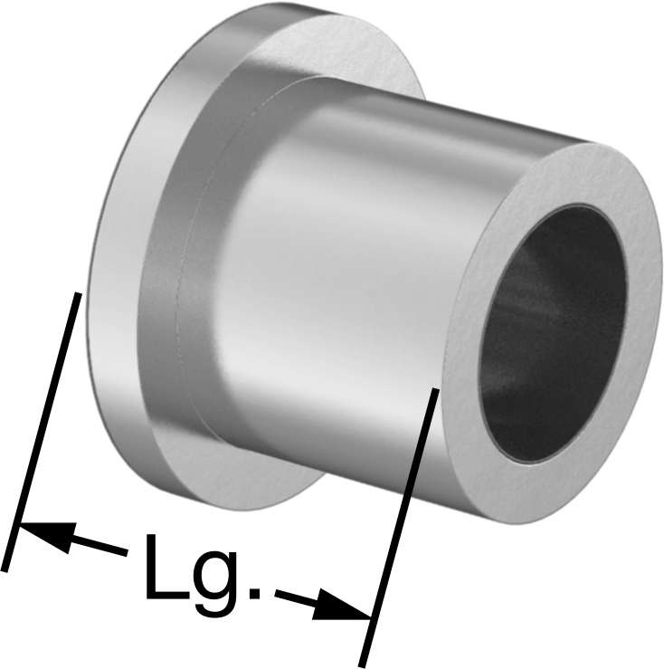 Kuru Çalışmalı Metal Takviyeli PTFE Kovanlı Rulman, Alüminyum Kabuklu, Flanşlı, 1/2" Mil Çapı için