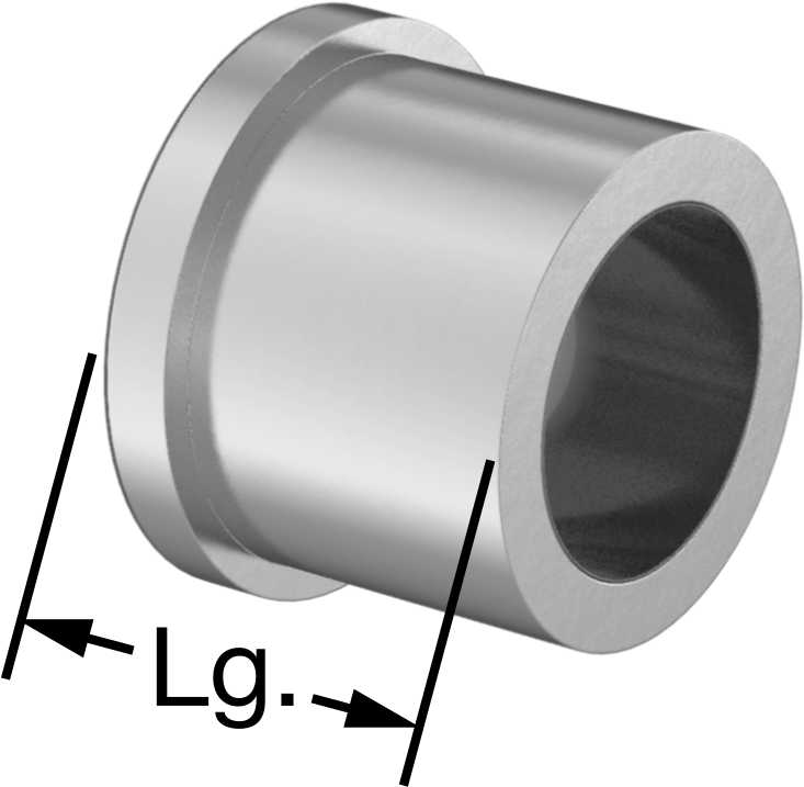 Kuru Çalışmalı Metal Takviyeli PTFE Kovanlı Rulman, Alüminyum Kabuklu, Flanşlı, 5/8" Mil Çapı için