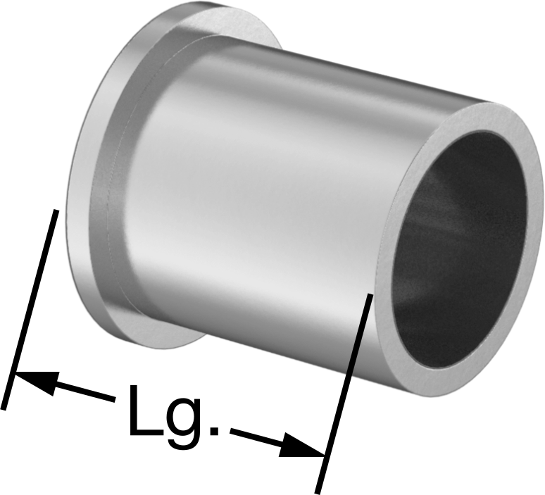 Kuru Çalışmalı Metal Takviyeli PTFE Kovanlı Rulman, Alüminyum Kabuklu, Flanşlı, 1" Mil Çapı için
