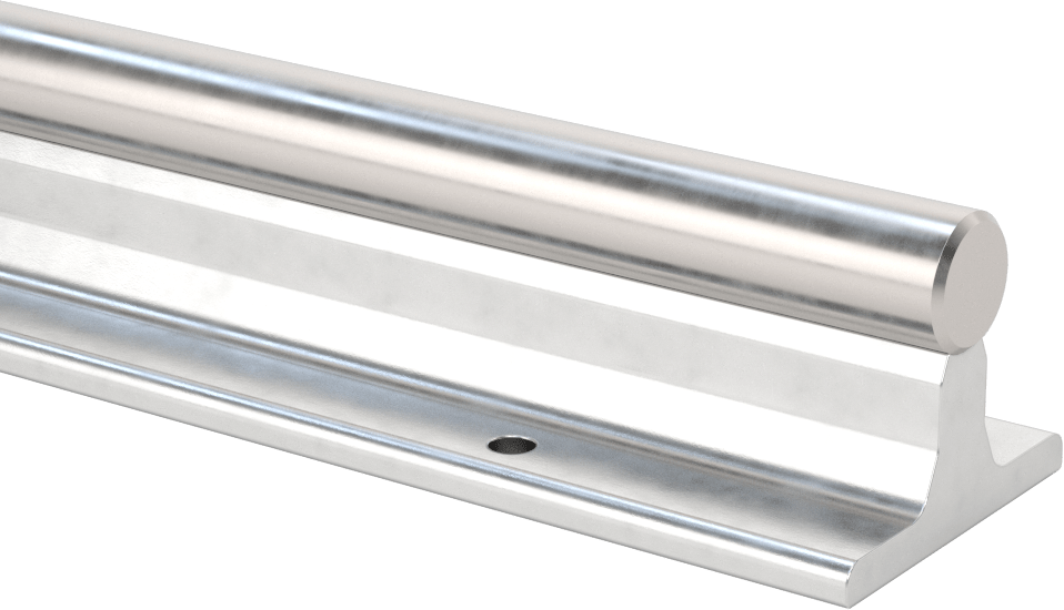 İki Parçalı Destek Rayı Şaftı, 1055 Karbon Çelik, 16 mm Çap, 600 mm Uzunluk