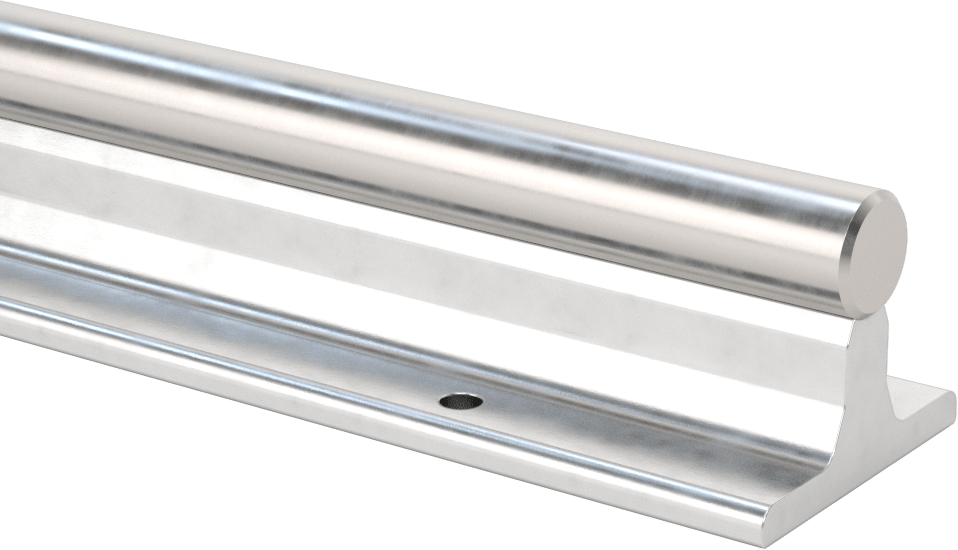 İki Parçalı Destek Rayı Şaftı, 1055 Karbon Çelik, 16 mm Çap, 1200 mm Uzunluk