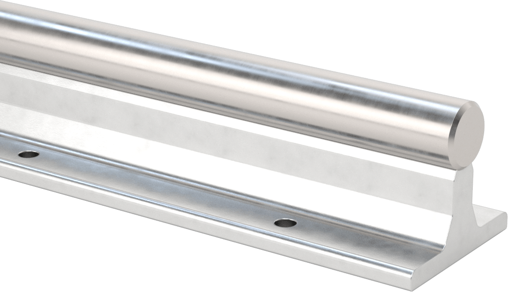 İki Parçalı Destek Rayı Şaftı, 1055 Karbon Çelik, 20 mm Çap, 600 mm Uzunluk