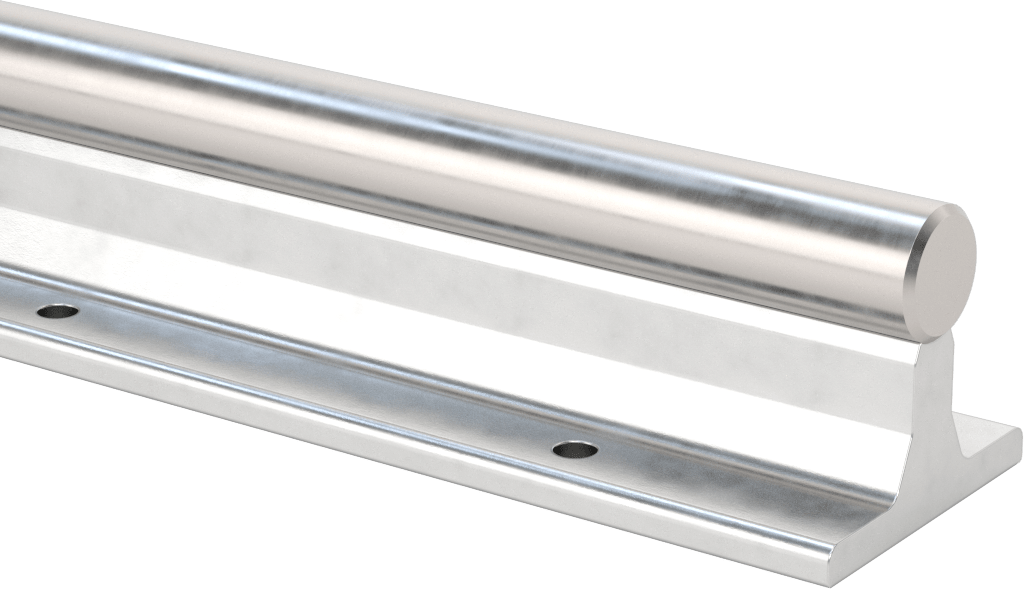 İki Parçalı Destek Rayı Şaftı, 1055 Karbon Çelik, 20 mm Çap, 1200 mm Uzunluk
