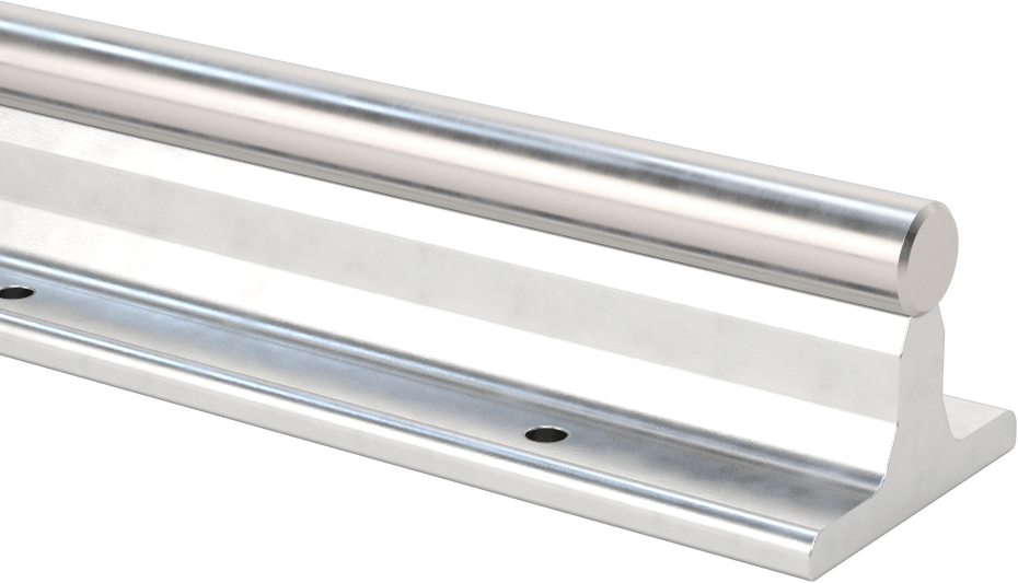 İki Parçalı Destek Rayı Şaftı, 1055 Karbon Çelik, 12 mm Çap, 600 mm Uzunluk