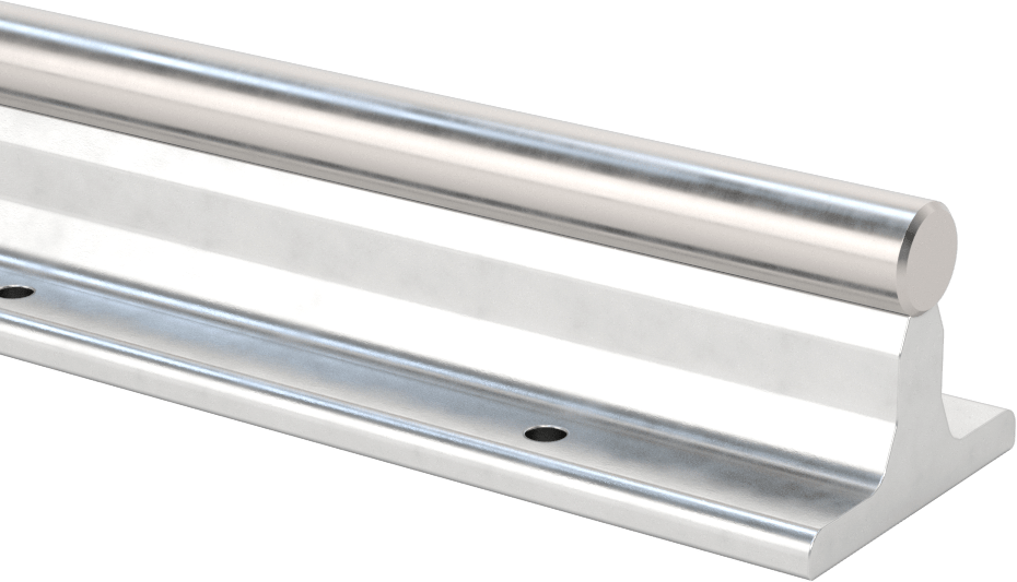 İki Parçalı Destek Rayı Şaftı, 1055 Karbon Çelik, 12 mm Çap, 1200 mm Uzunluk