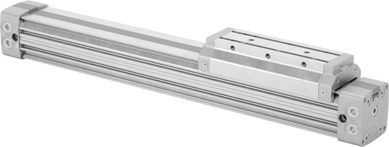 Çubuksuz Hava Sürgüsü, 1-1/4" Delik Boyutu, 3,23" Yükseklik, 10" Strok Uzunluğu