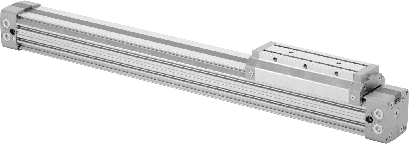Çubuksuz Hava Sürgüsü, 1-1/4" Delik Boyutu, 3,23" Yükseklik, 15" Strok Uzunluğu