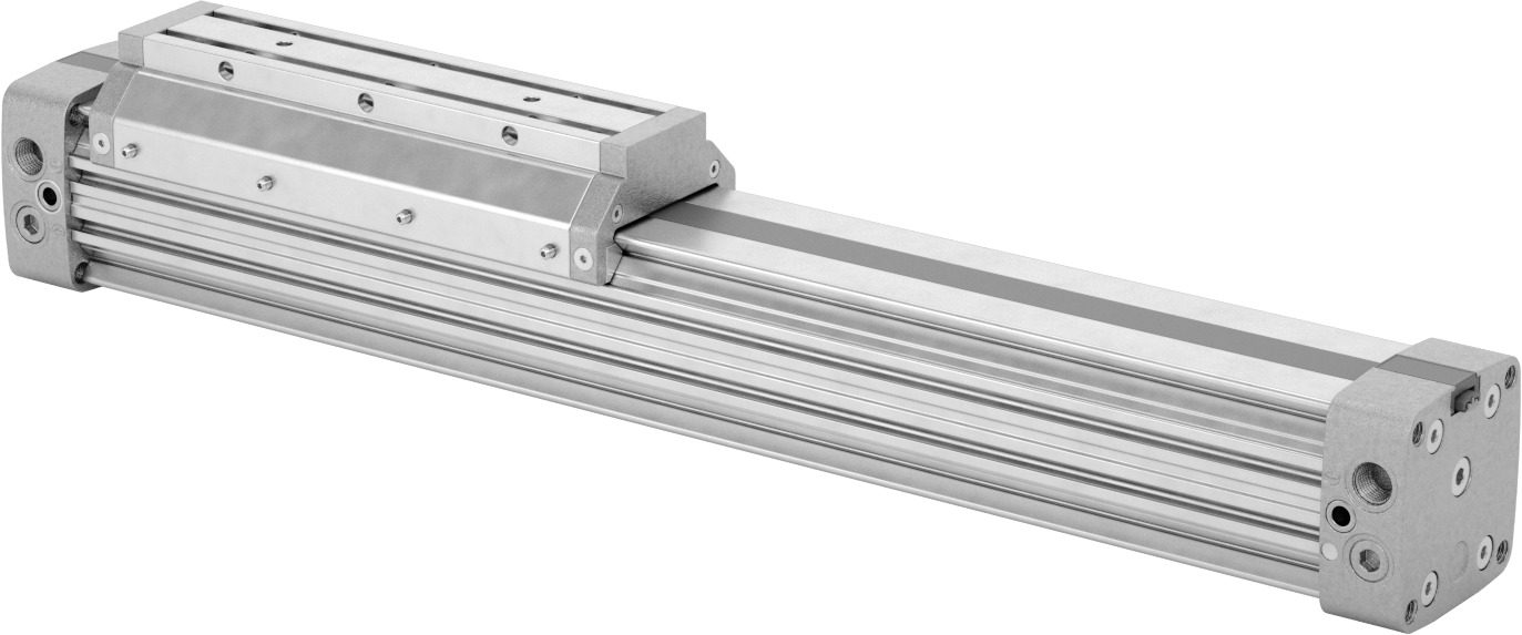 Çubuksuz Hava Sürgüsü, 1-1/2" Delik Çapı, 3,84 inç Yükseklik, 10" Strok Uzunluğu