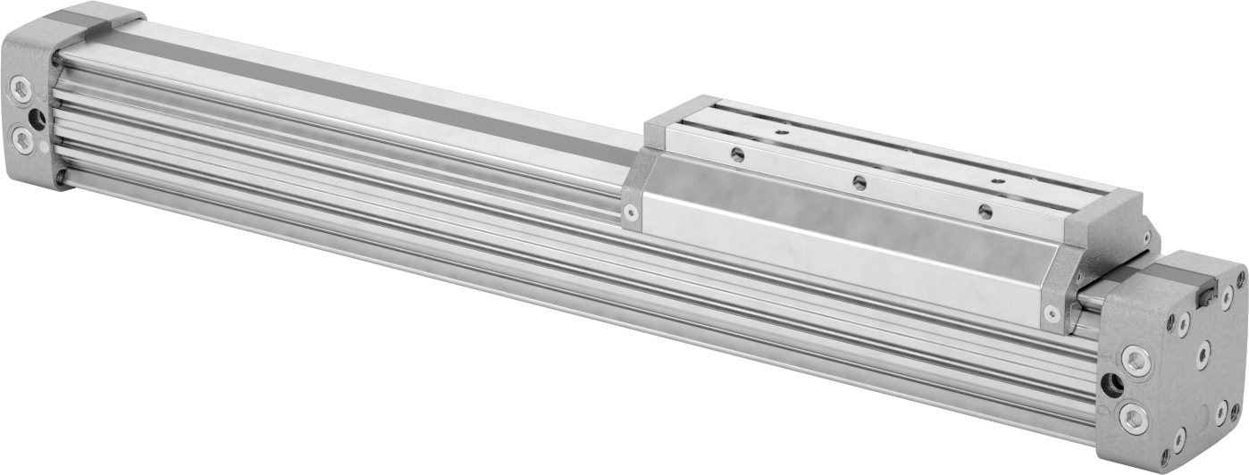 Çubuksuz Hava Sürgüsü, 1-1/2" Delik Çapı, 3,84 inç Yükseklik, 12" Strok Uzunluğu