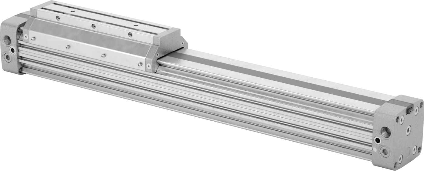 Çubuksuz Hava Sürgüsü, 1-1/2" Delik Çapı, 3,84 inç Yükseklik, 12" Strok Uzunluğu