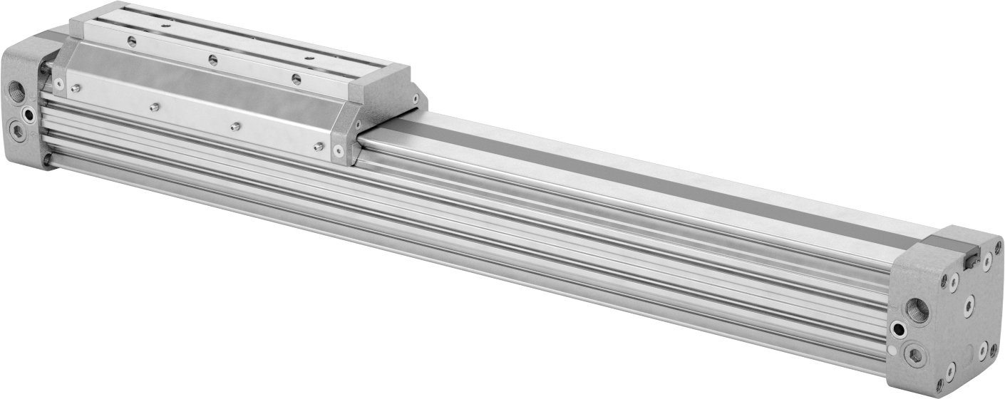 Çubuksuz Hava Sürgüsü, 1-1/2" Delik Çapı, 3,84 inç Yükseklik, 13" Strok Uzunluğu