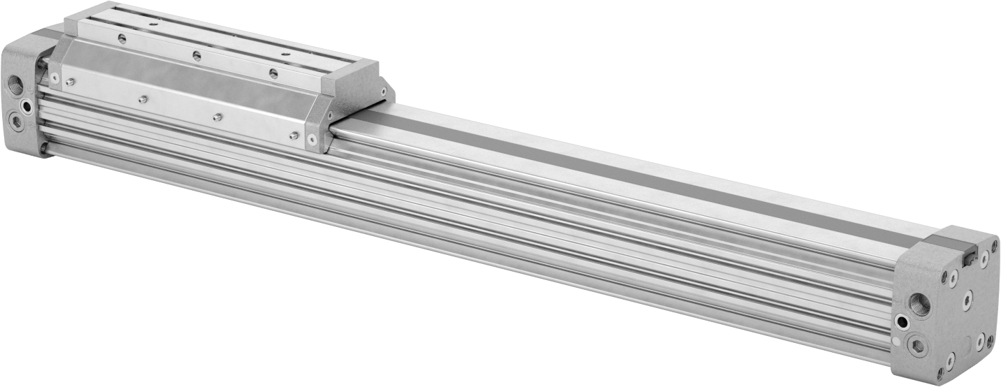 Çubuksuz Hava Sürgüsü, 1-1/2" Delik Çapı, 3,84 inç Yükseklik, 15" Strok Uzunluğu