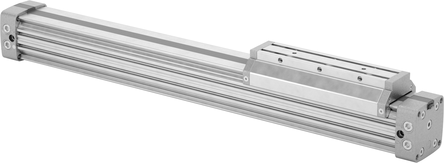 Çubuksuz Hava Sürgüsü, 1-1/2" Delik Çapı, 3,84 inç Yükseklik, 15" Strok Uzunluğu