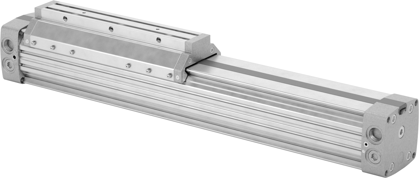 Çubuksuz Hava Sürgüsü, 2-1/2" Delik Boyutu, 5,39" Yükseklik, 12" Strok Uzunluğu